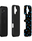 Exploded side view of Night Flakes Tough iPhone Case highlighting its protective layers, including a robust outer shell and shock-absorbing interior.