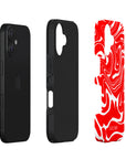 Exploded side view of Mixed Feelings Tough iPhone Case highlighting its protective layers, including a durable outer shell and shock-absorbing interior.