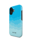 Front and side view of High Fly Tough iPhone Case showcasing its soaring bird design and reinforced edges for added protection and a sense of freedom.