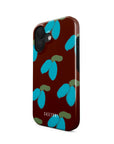 Front and side view of Brunelle Gardens Tough iPhone Case showcasing its blooming garden design and reinforced edges for added protection and a nature-inspired aesthetic.