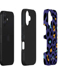 Exploded side view of Midnight Safari Tough Phone Case highlighting its protective layers, including a sturdy outer shell and shock-absorbing inner lining.
