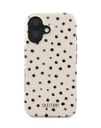 Front view of Dotty Dream Tough iPhone Case featuring a playful dotted design in pastel tones, offering stylish and durable protection for your device.