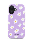 Front view of Violet Fields Tough iPhone Case featuring an elegant violet floral design, combining style and durability for iPhones.