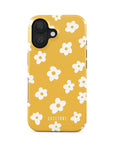 Front view of Yellow Fields iPhone Case with vibrant floral design, showcasing a durable and stylish phone cover for iPhones.