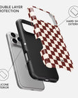 Ash Grid Tough iPhone Case