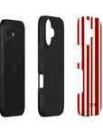 Exploded side view of Festive Bauble Tough iPhone Case highlighting its protective layers, including a durable outer shell and shock-absorbing interior.