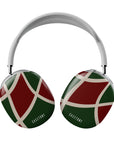 Front view of the Jolly Pathways AirPods Max case, featuring a festive and colourful design inspired by the holiday season, with a white Casetony logo.
