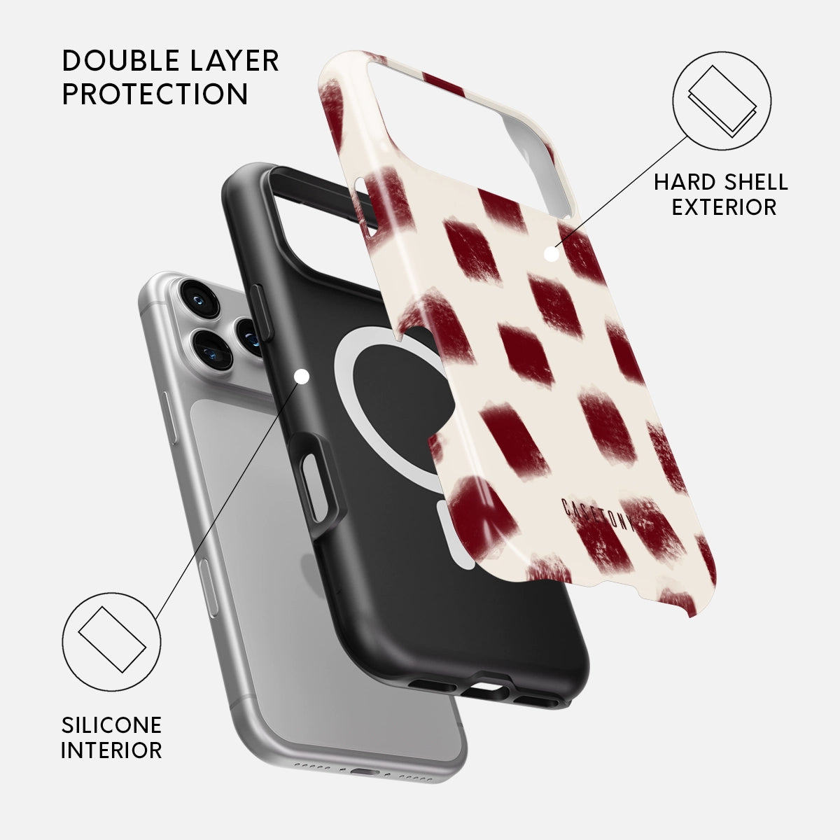 Crimson Check Tough MagSafe Case