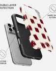 Crimson Check Tough iPhone Case