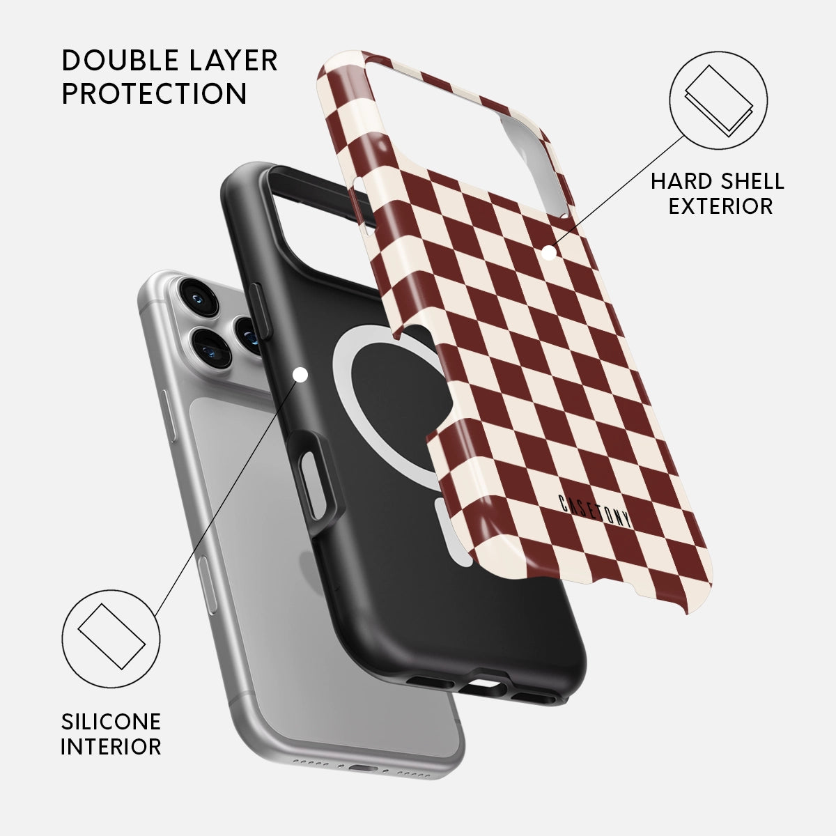 Ash Grid Tough MagSafe Case