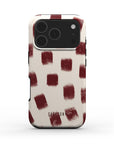Crimson Check Tough iPhone Case