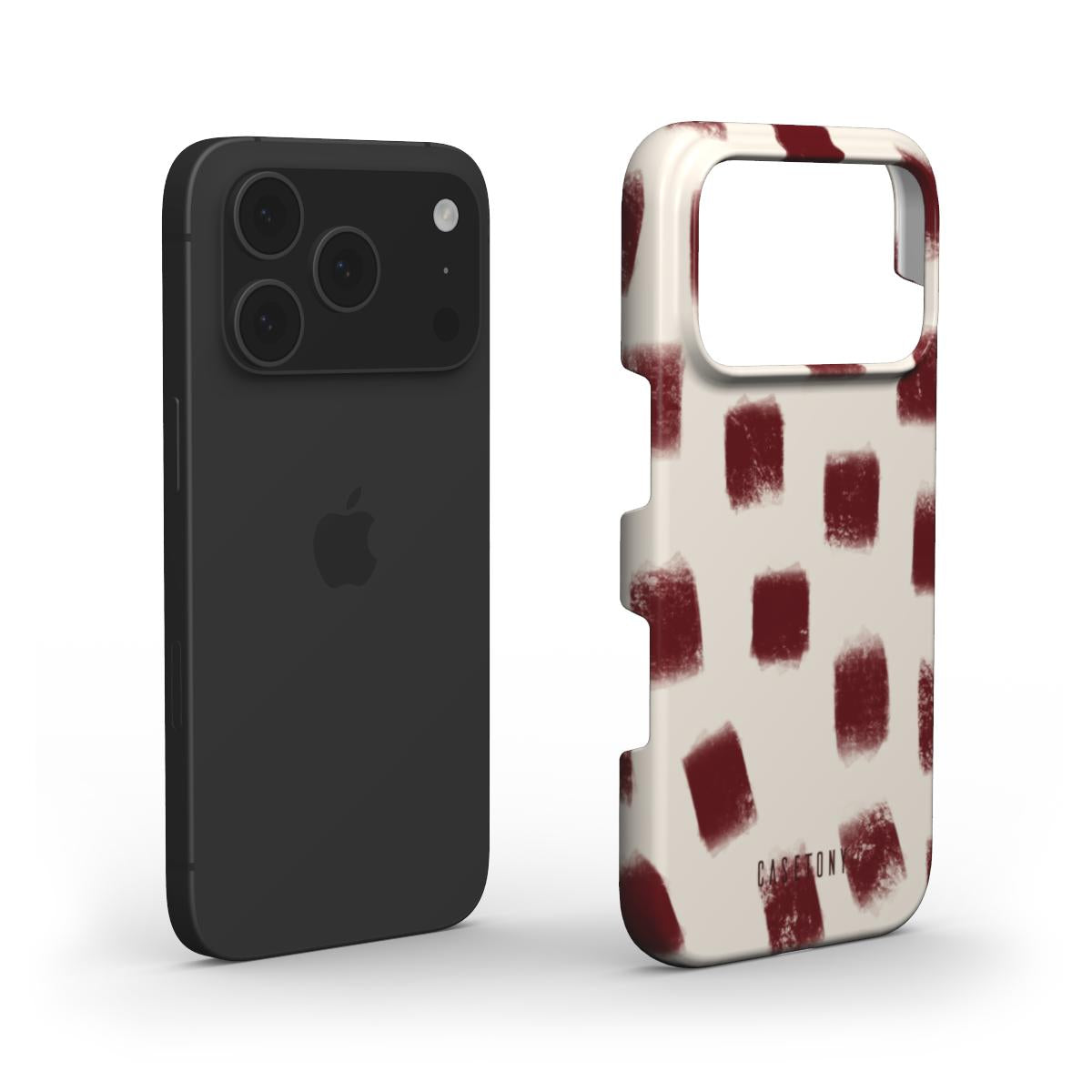 Crimson Check Snap iPhone Case